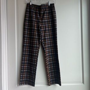 Sanctuary Plaid Ankle Pants in Black and Brown